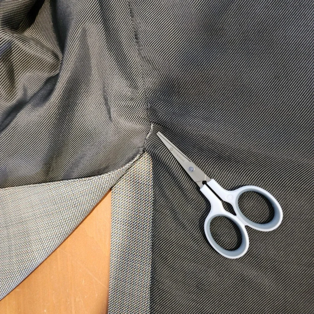 Ermenegildo Zegna Trofeo Wool Blazer Sport Coat 42R IT 52 Tan Gray Birdseye Work